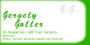 gergely goller business card